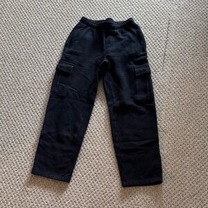 TNA Black Straight-Leg Cargo Sweatpants